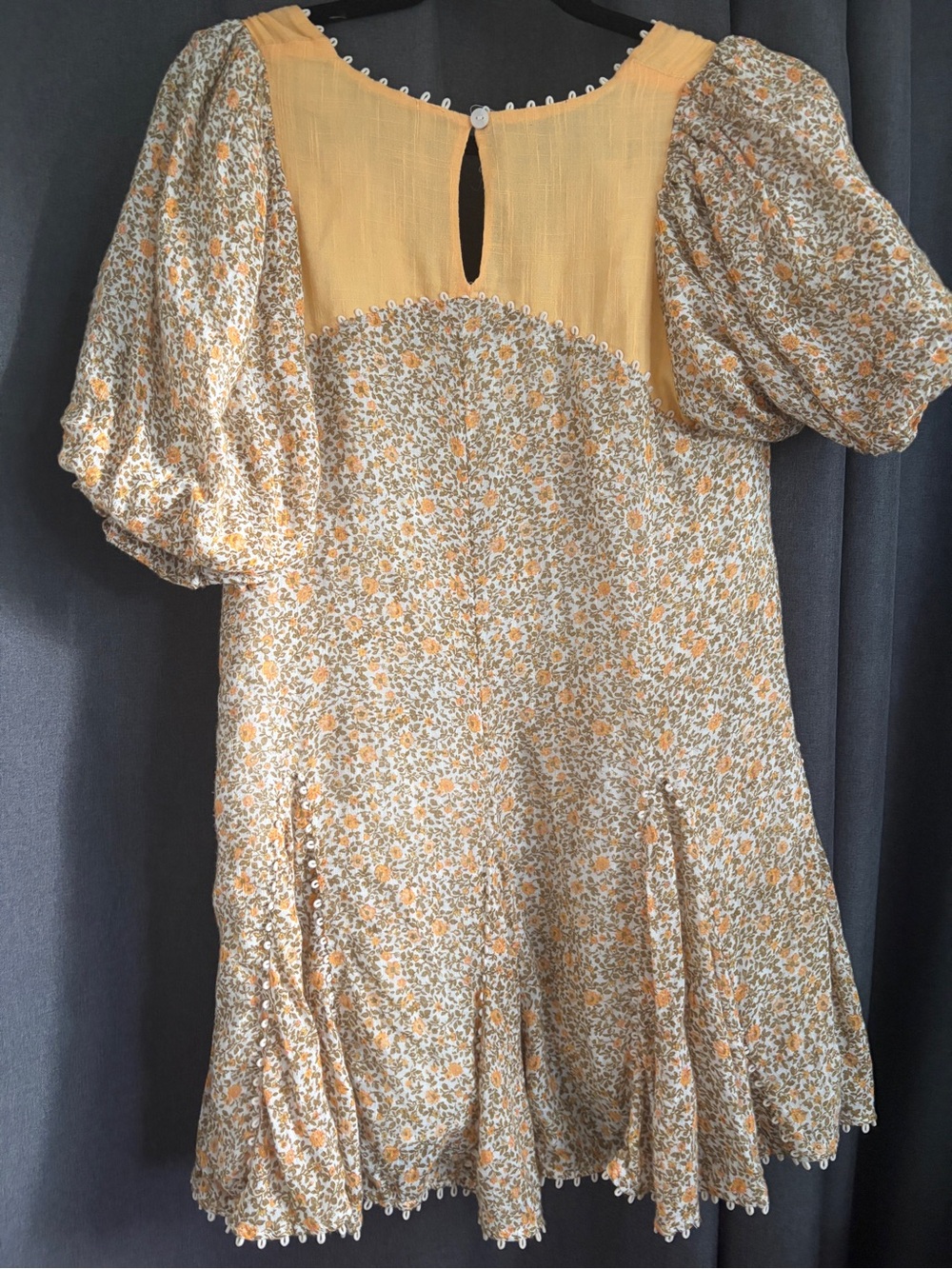 Free People Bali Coral floral print mini dress in a boho style - Picture 8 of 10